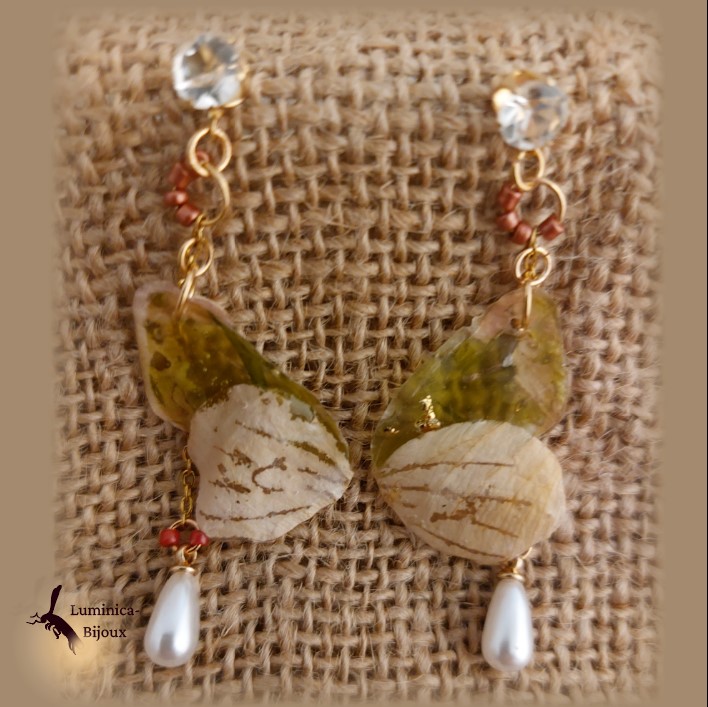 Boucles « Ailes de papillon » — Luminica Bijoux